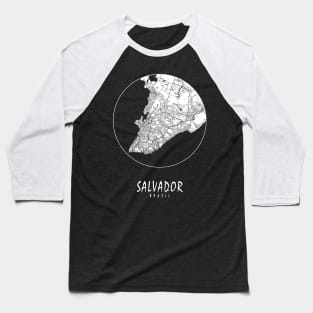 Salvador, Brazil City Map - Full Moon Baseball T-Shirt